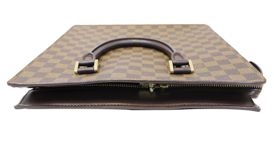 Louis Vuitton N51140 Damier Ebene Canvas Venice Sac Plat PM Document/  Laptop Tote Bag (MI0977)