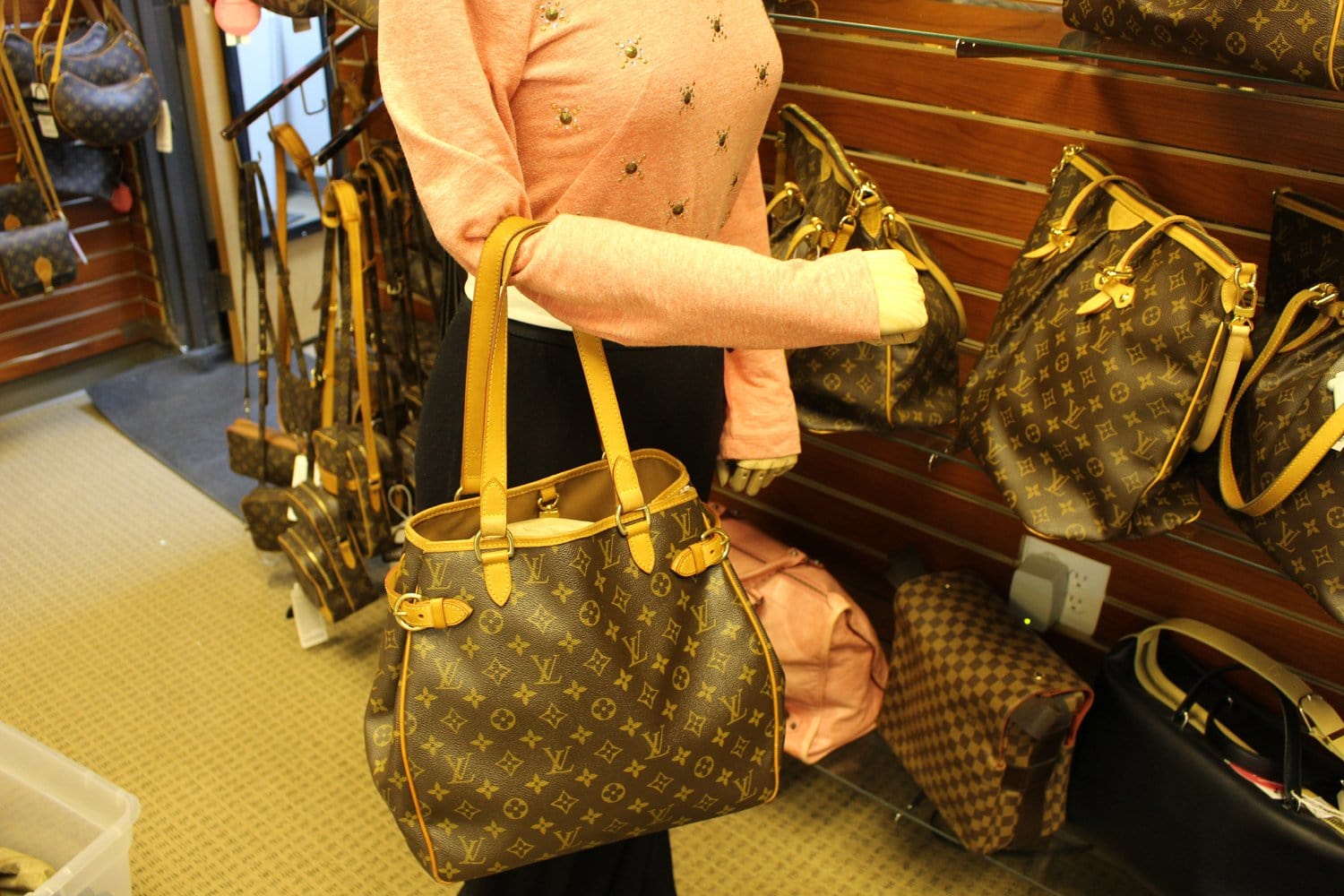 Shop for Louis Vuitton Monogram Canvas Leather Batignolles Vertical Bag -  Shipped from USA