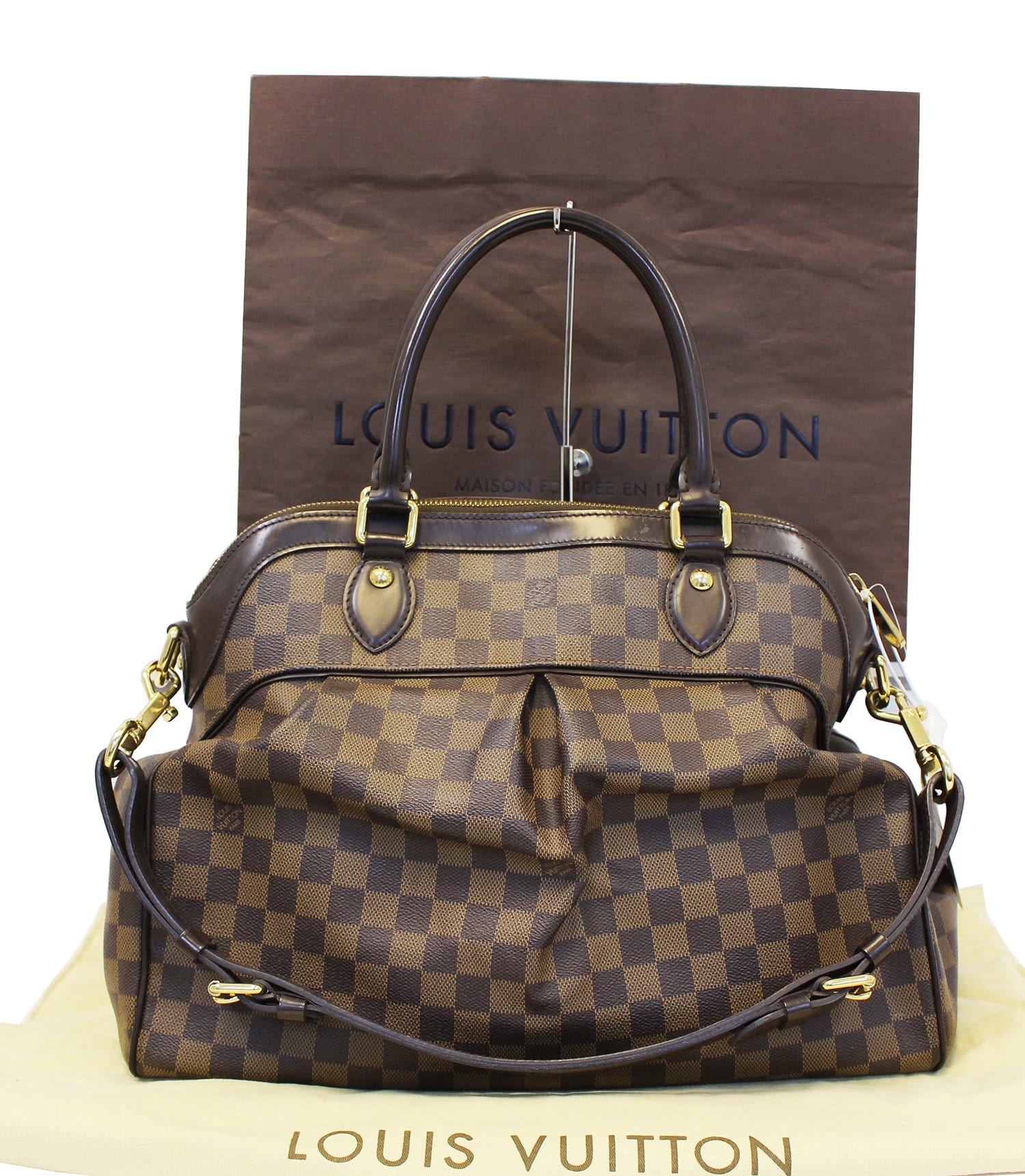 LOUIS VUITTON Trevi GM Damier Ebene 2way Handbag