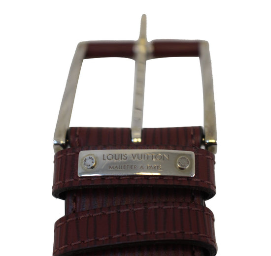 LOUIS VUITTON Legend Epi Leather Burgundy Size 36 Belt