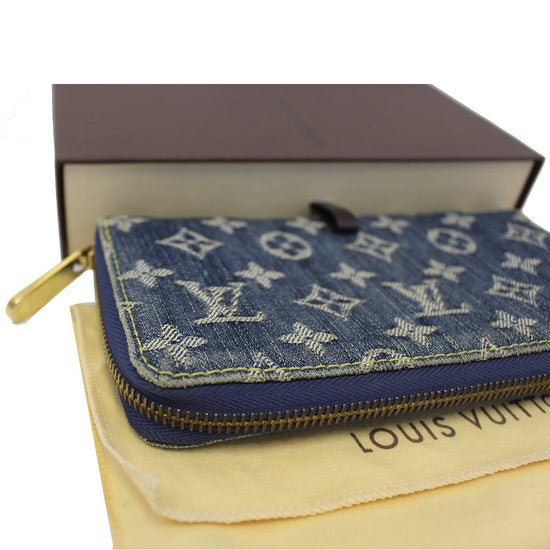 Zippy wallet Louis Vuitton Blue in Denim - Jeans - 33702542