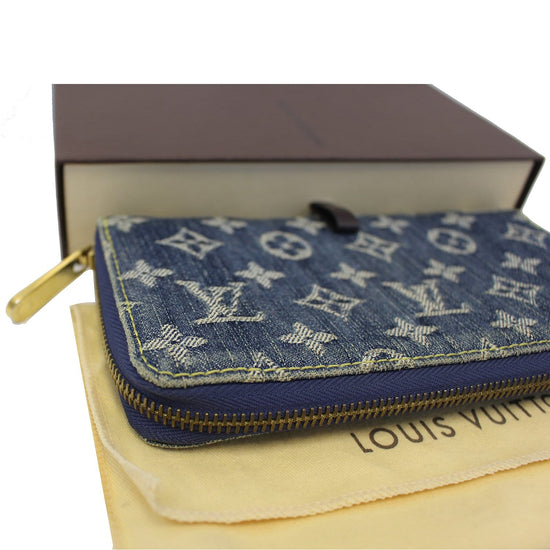 Louis Vuitton Zippy Wallet Denim Jacquard Pink in Denim/Calfskin Leather  with Gold-tone - US