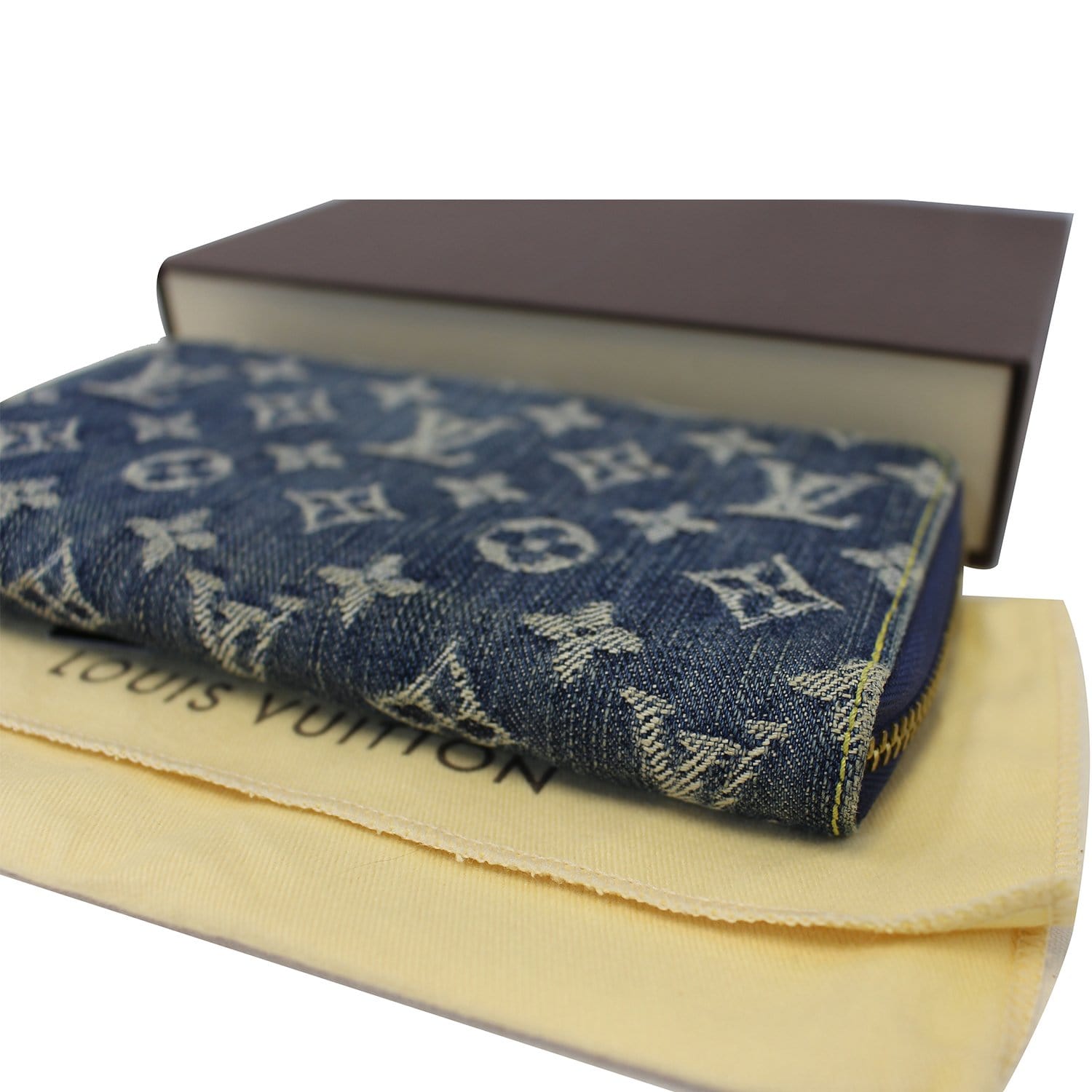 LOUIS VUITTON Blue Denim Monogram Zippy Wallet-US