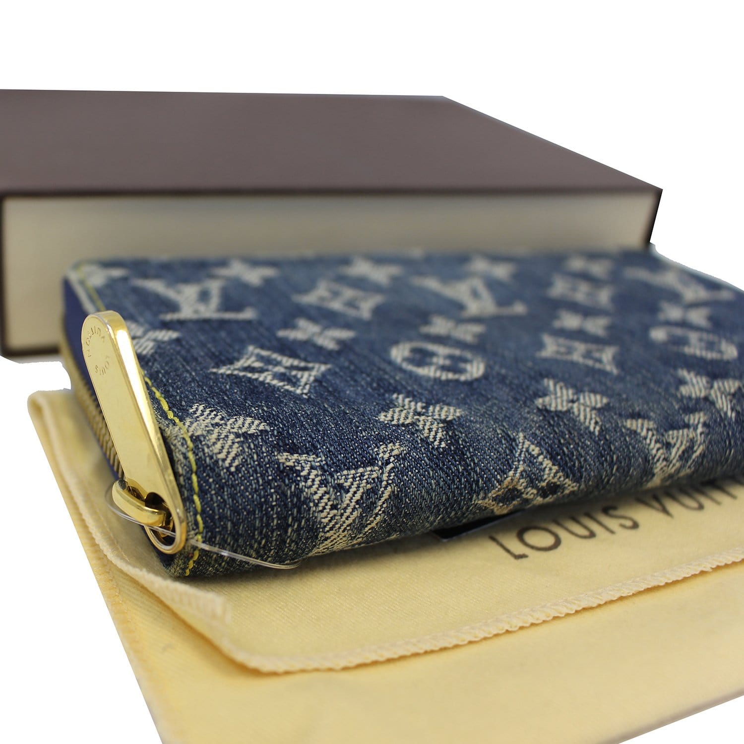 LOUIS VUITTON Blue Denim Monogram Zippy Wallet-US