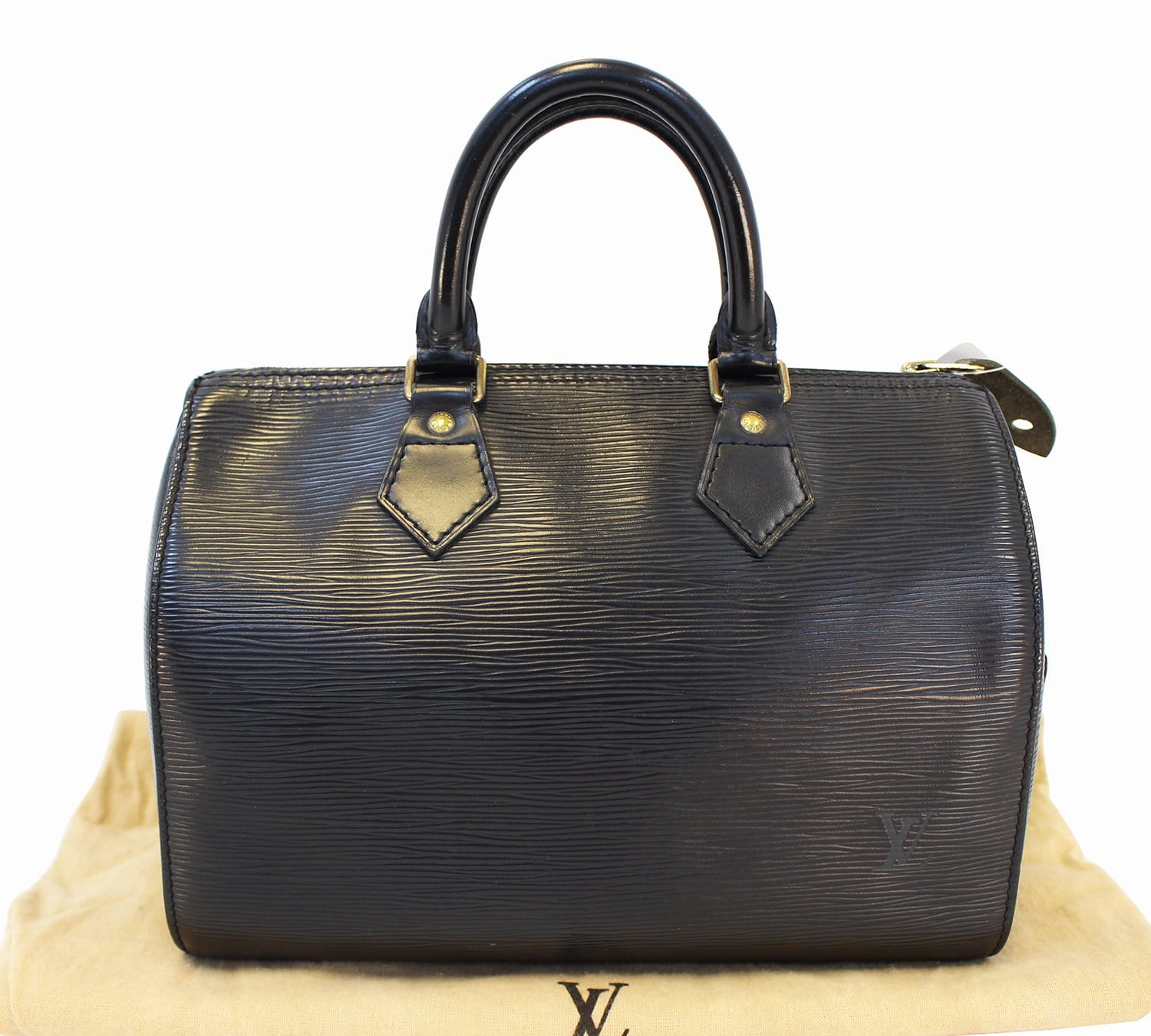 Louis Vuitton Black Epi Leather Speedy 25 Handbag