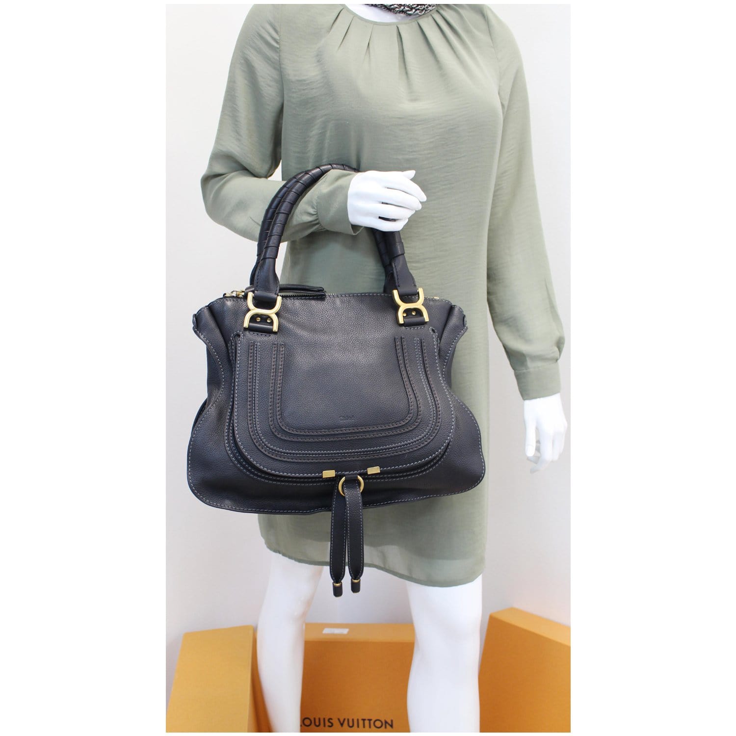 chloe medium marcie leather satchel