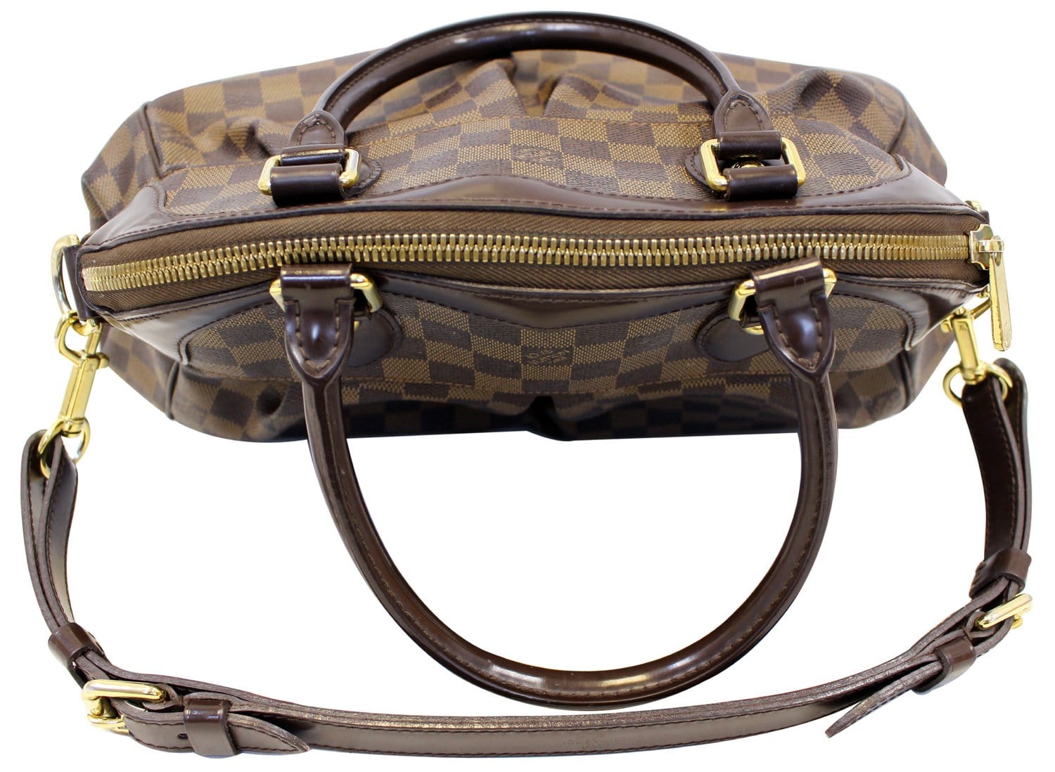 LOUIS VUITTON Damier Ebene Trevi PM Brown Shoulder Bag