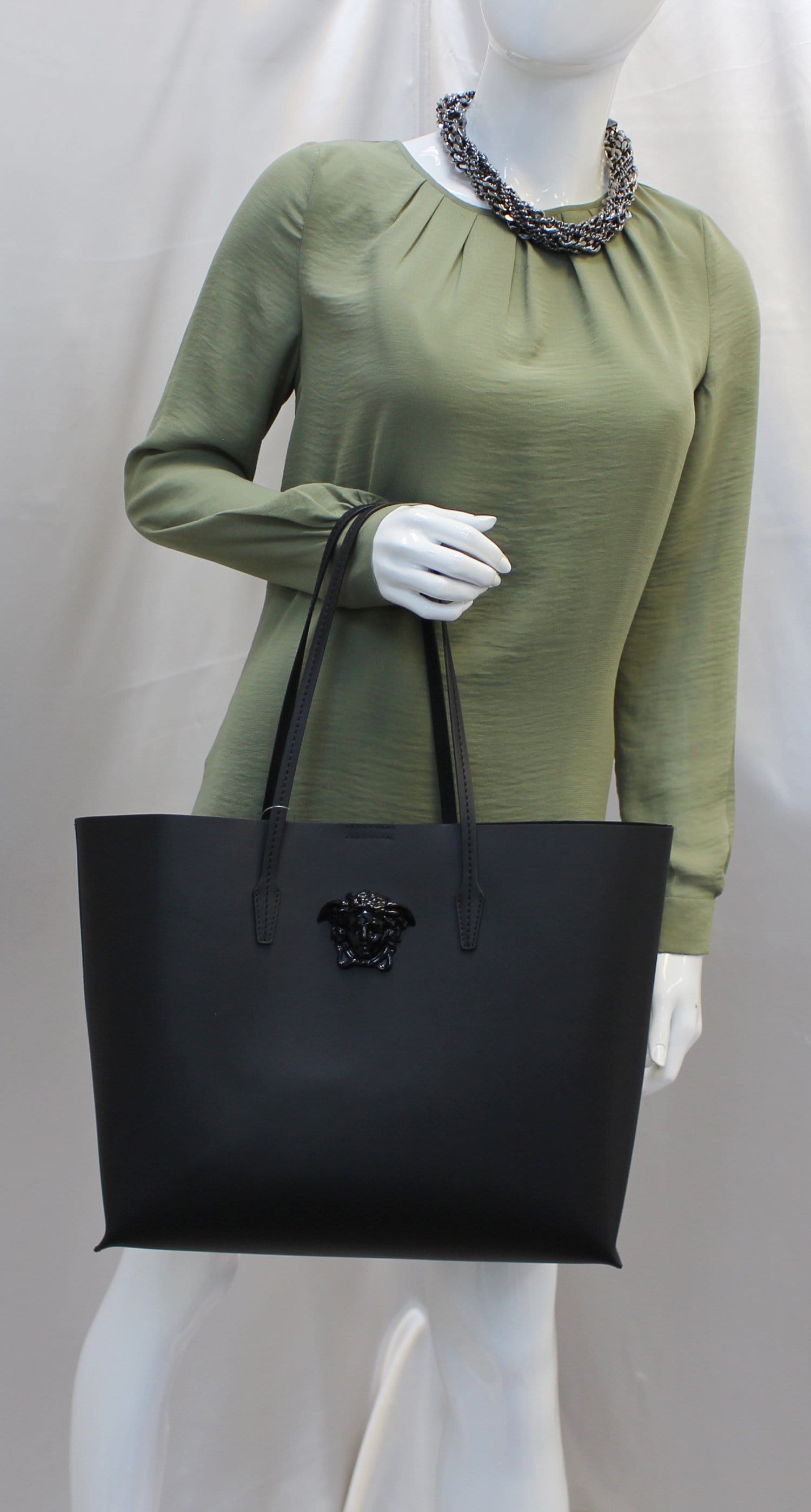 medusa leather tote bag