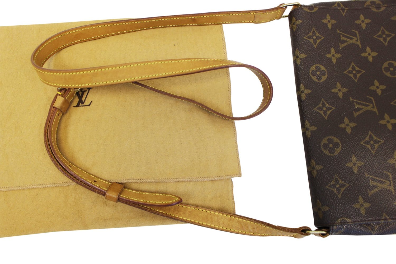 LOUIS VUITTON Monogram Canvas Musette Tango Shoulder Crossbody Bag
