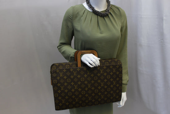 LV Louis Vuitton Damier Double Document Briefcase- Fantastic  Condition-vintage