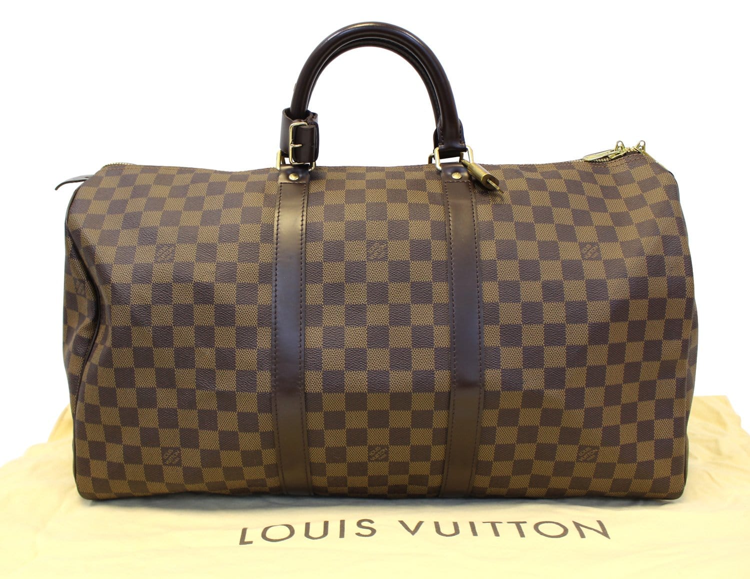 Louis Vuitton x Nigo Keepall Bandouliere Damier Ebene Giant 50 Brown