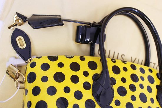 Yayoi Kusama x Louis Vuitton Yellow Monogram Vernis Dots Infinity Lockit MM