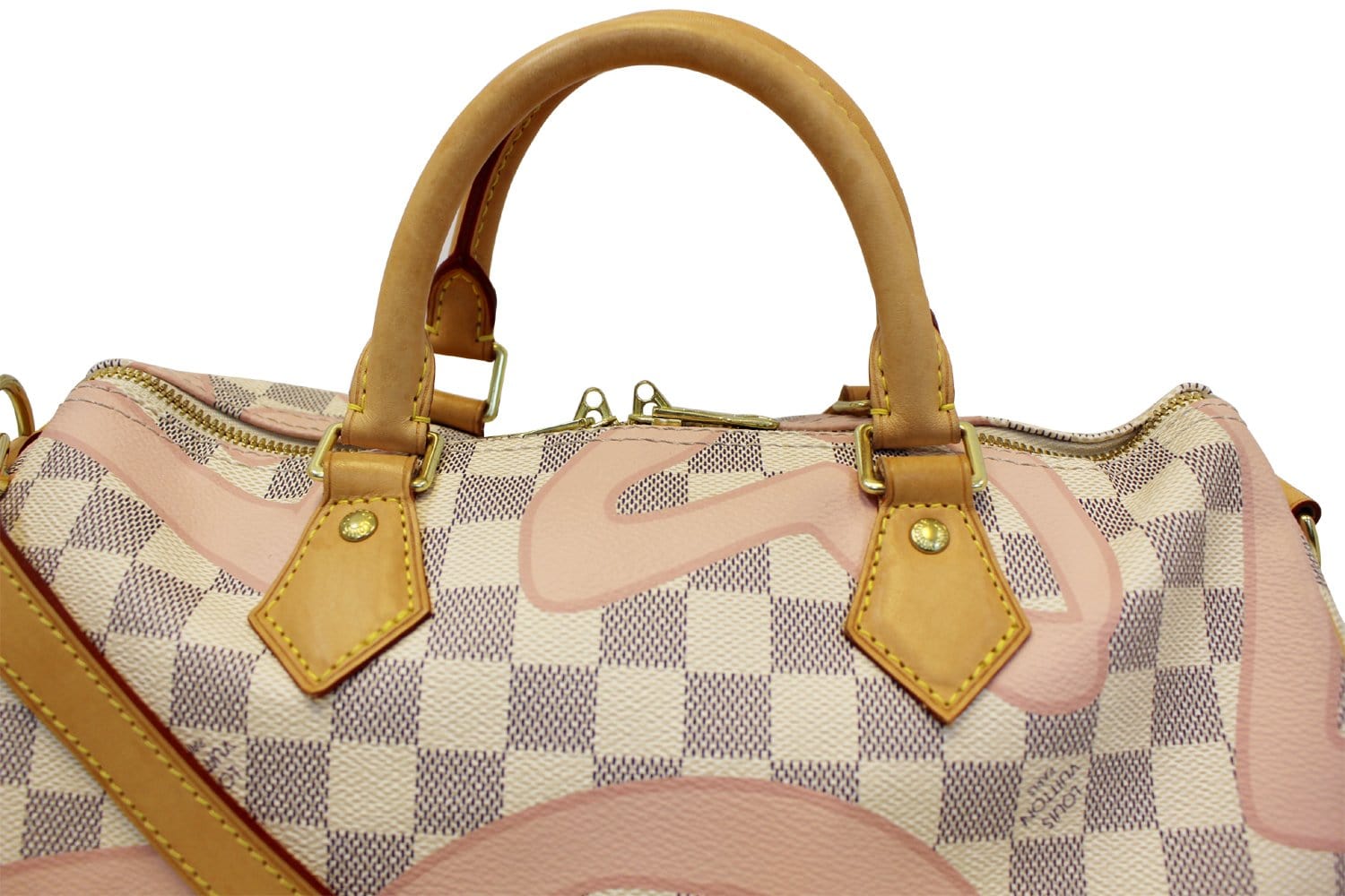 LOUIS VUITTON Speedy 30 Damier Azur Bandouliere Satchel Bag