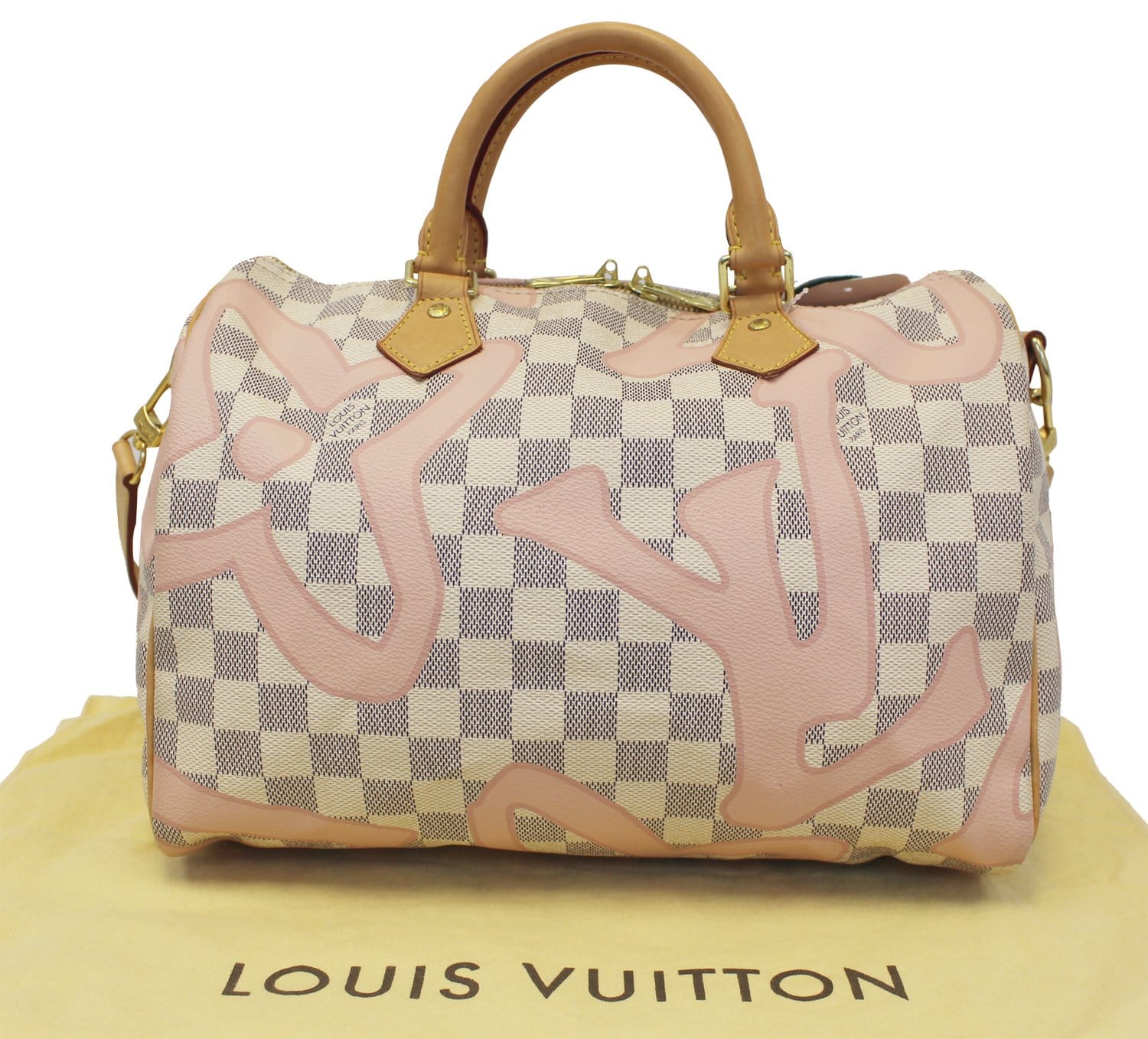 LOUIS VUITTON Damier Azur Tahitienne Speedy 30 Bandouliere Limited Edi