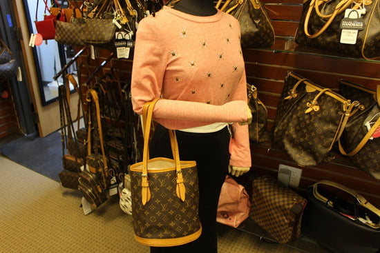 Louis Vuitton Vintage Monogram Petite Bucket Bag, $899