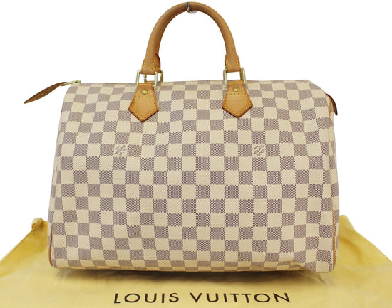 Louis Vuitton Speedy 35 Damier Azur canvas with lock and key