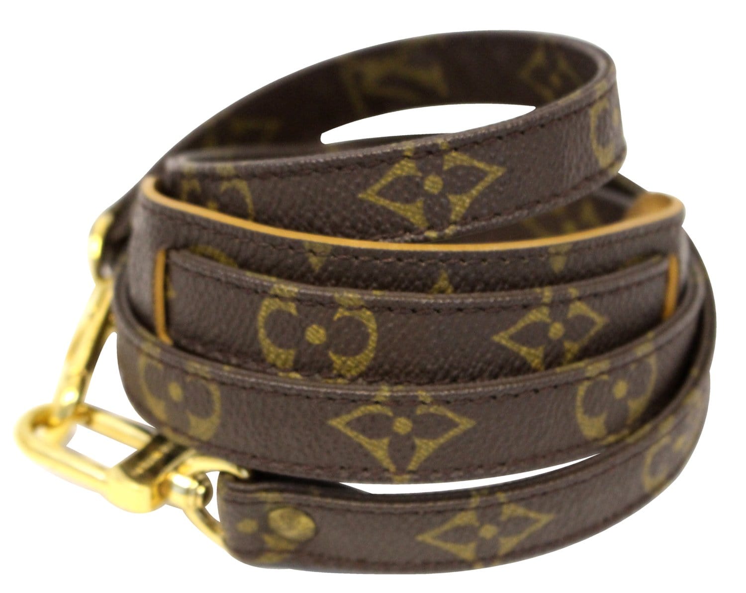 Authentic LOUIS VUITTON Monogram Brown Shoulder Strap For Metis and Si