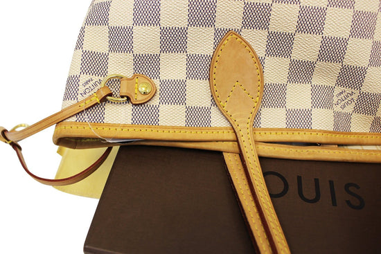 Louis Vuitton, Bags, Louis Vuitton Neverfull Pm Shoulder Pouch Bag Damier  Azur Ar169