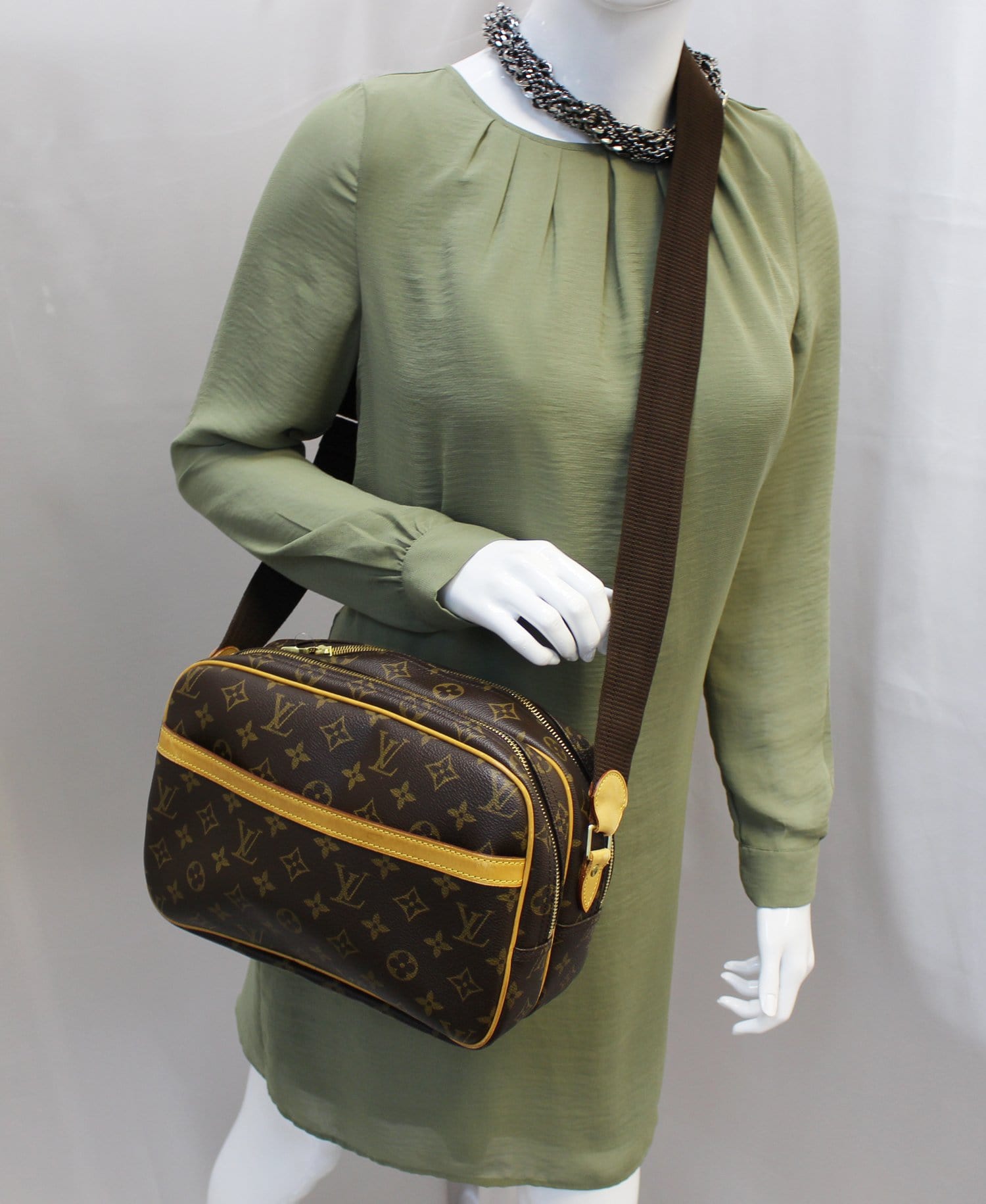 LOUIS VUITTON Monogram Reporter PM Shoulder Bag