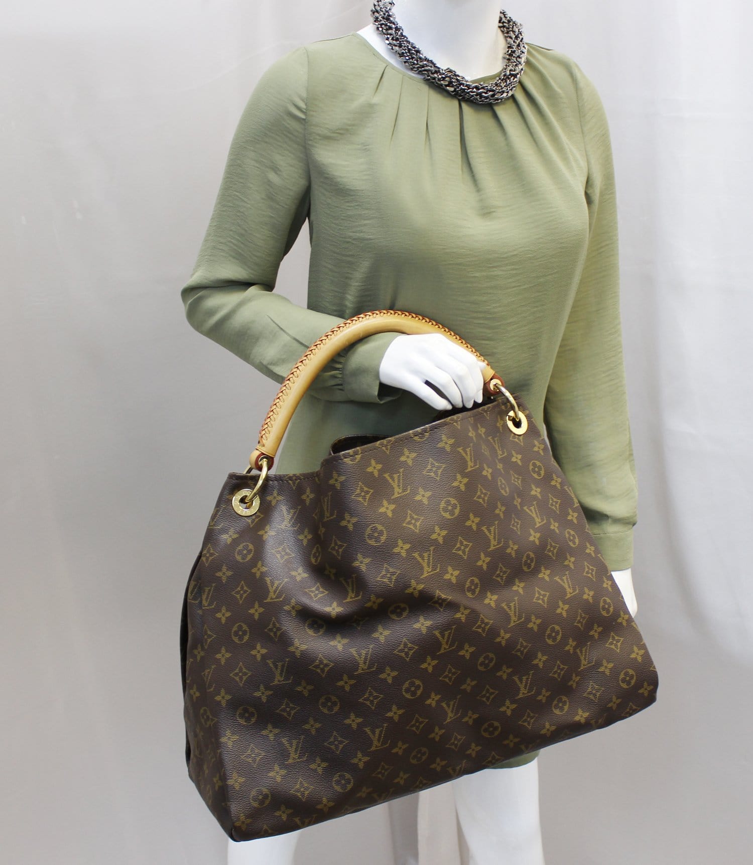 LOUIS VUITTON Monogram Canvas Artsy GM Tote Hobo Handbag Limited