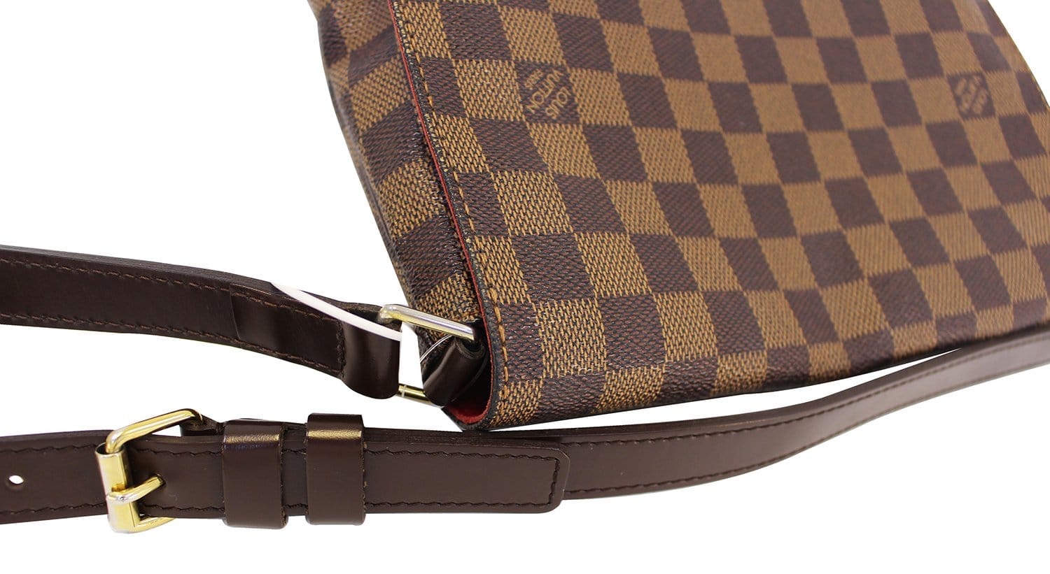 Authentic LOUIS VUITTON Damier Ebene Musette Salsa GM Crossbody Bag E3