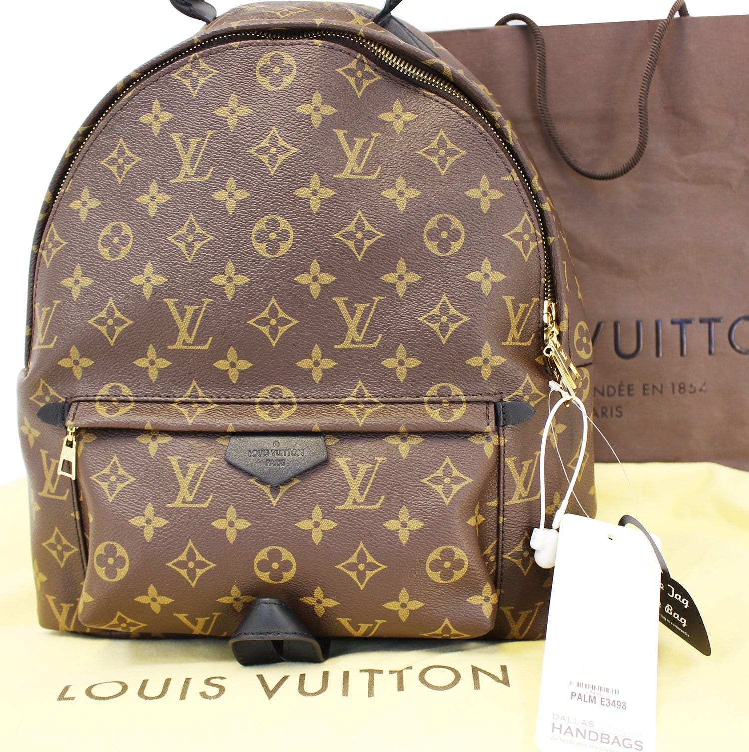 Louis Vuitton Vintage - Monogram Palm Springs MM Backpack - Brown - Canvas  and Leather Backpack - Luxury High Quality - Avvenice