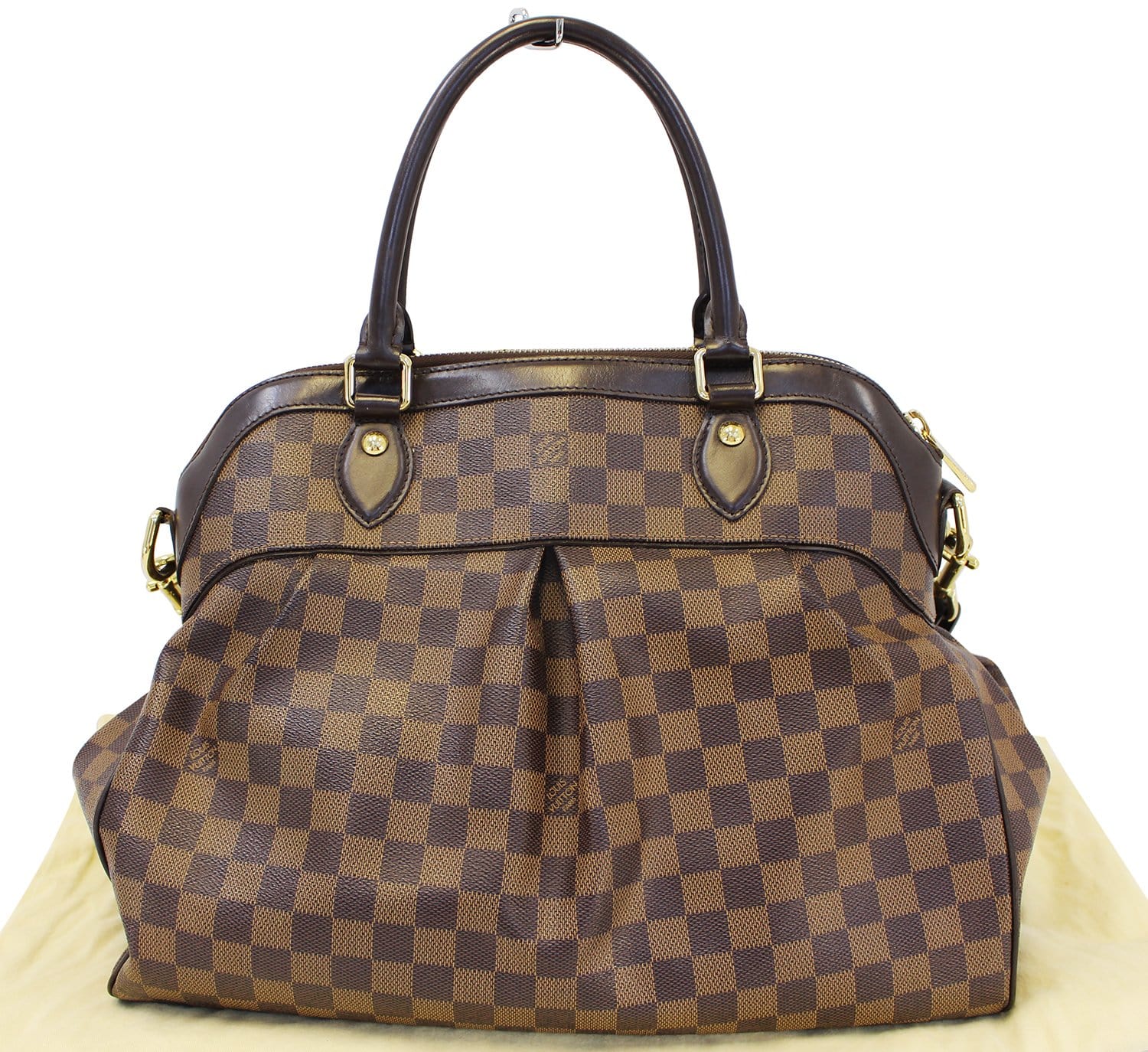 Authentic LOUIS VUITTON Trevi GM Damier Ebene 2way Handbag E3464