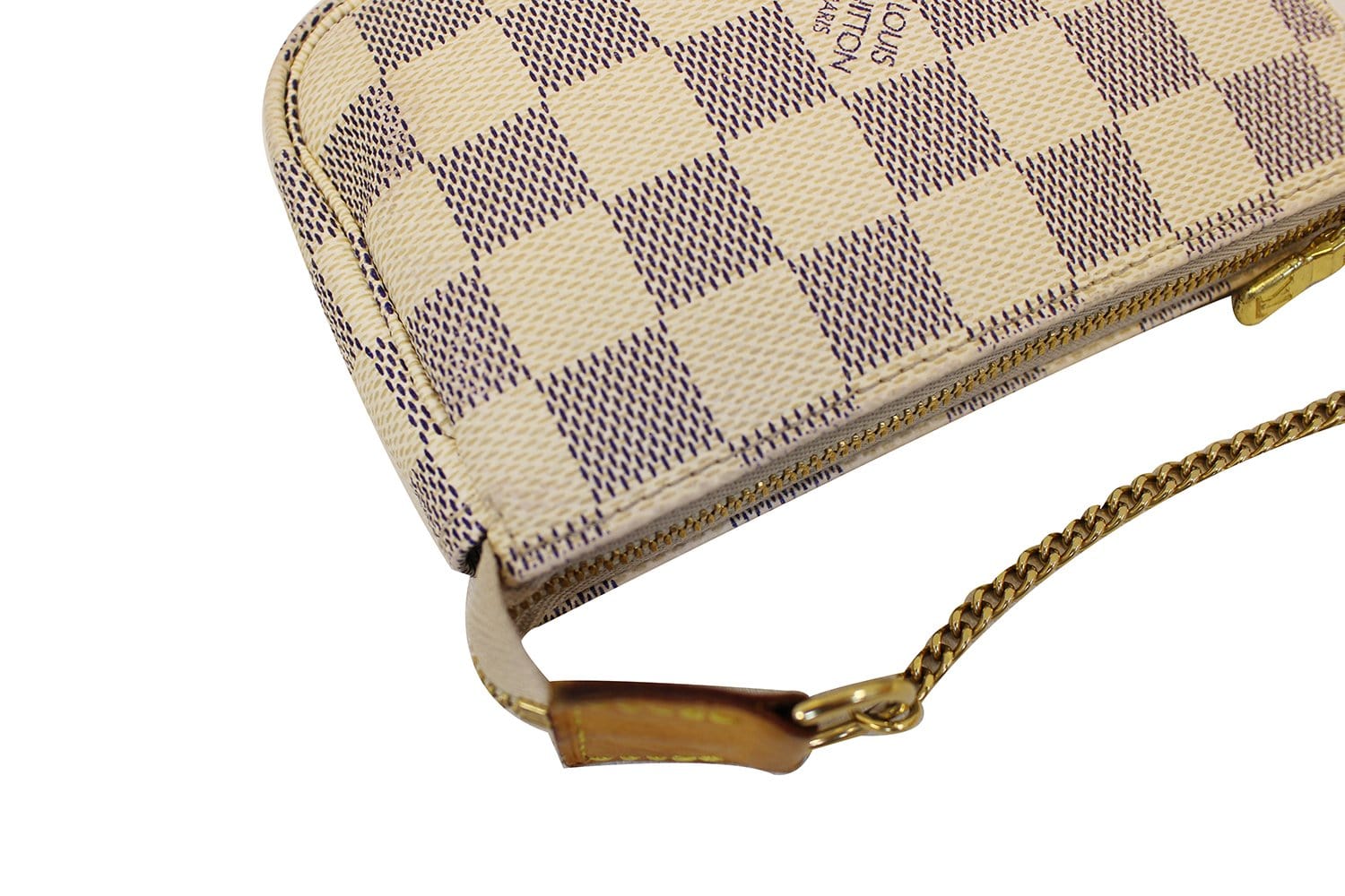 LOUIS VUITTON Damier Azur Mini Pochette Accessoires Pouch