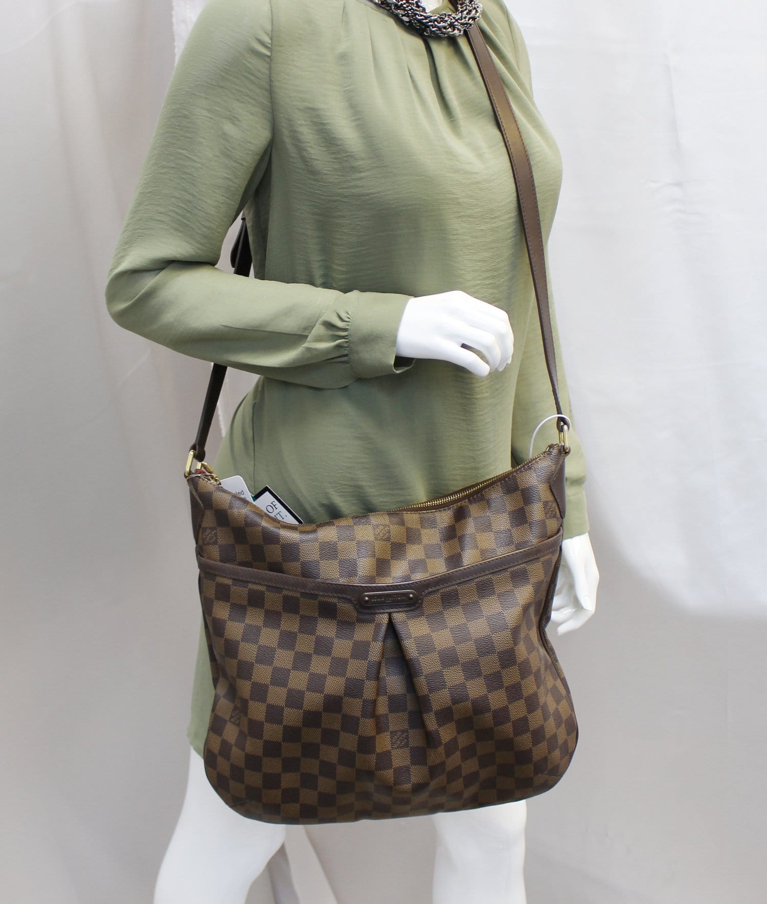 Louis Vuitton Bloomsbury GM Damier Ebene Shoulder Handbag