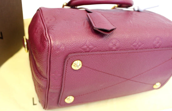 Louis Vuitton Speedy 25 Handbag in Raspberry Pink Empreinte Monogram