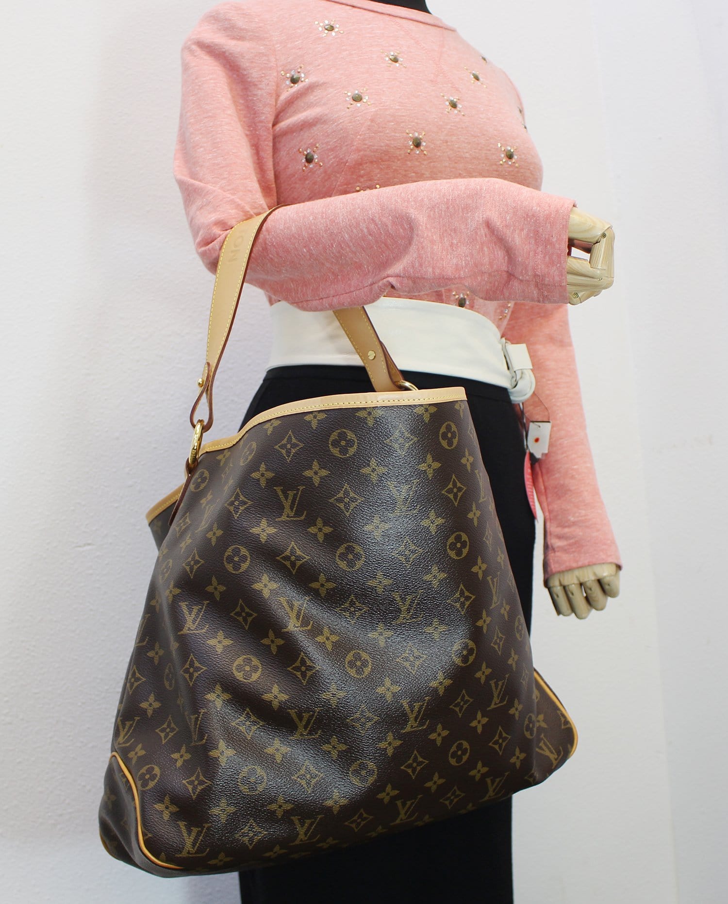 Authentic LOUIS VUITTON Monogram Canvas Delightful MM Shoulder Bag E35