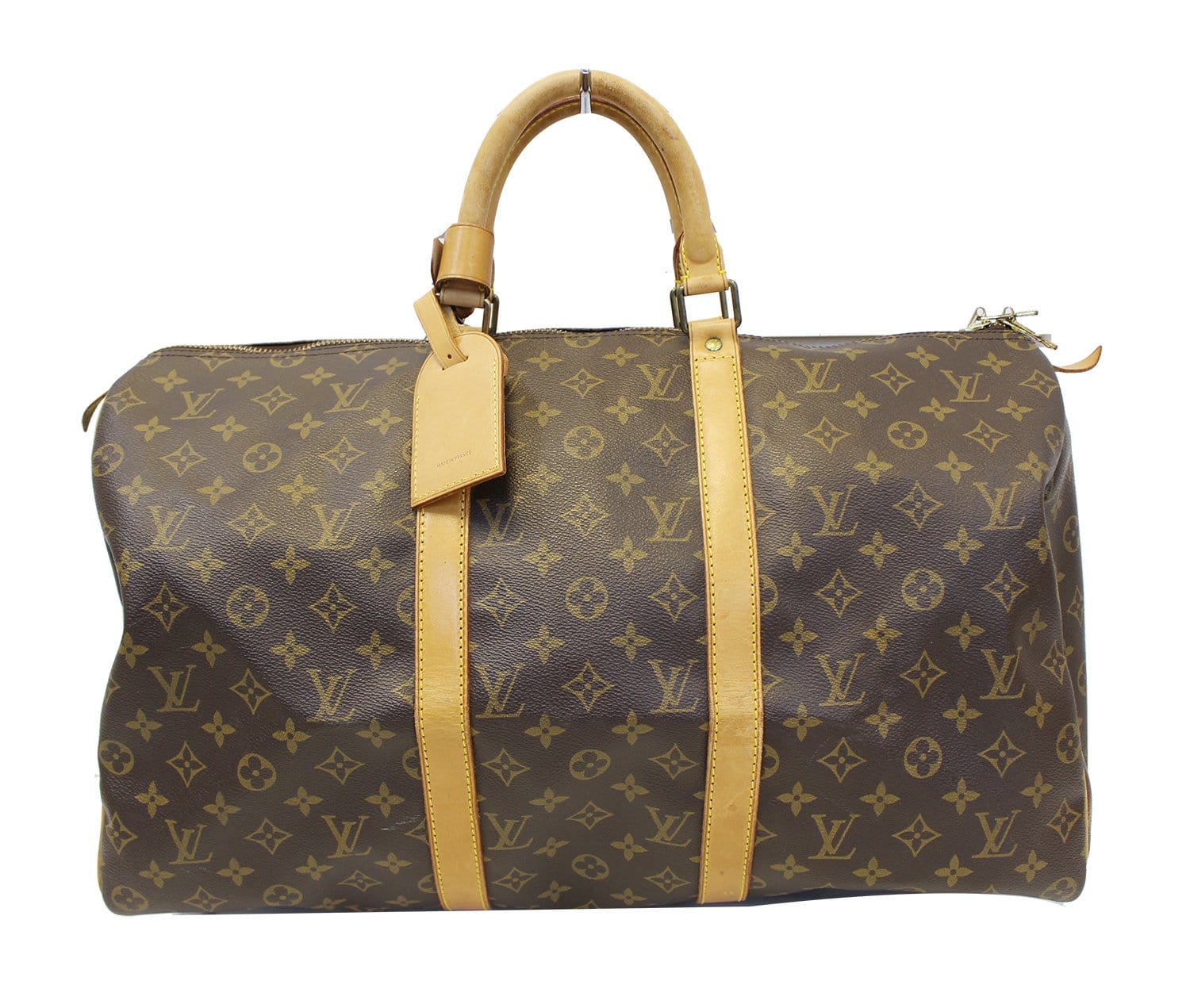 Brown Louis Vuitton Monogram Keepall 50 Travel Bag