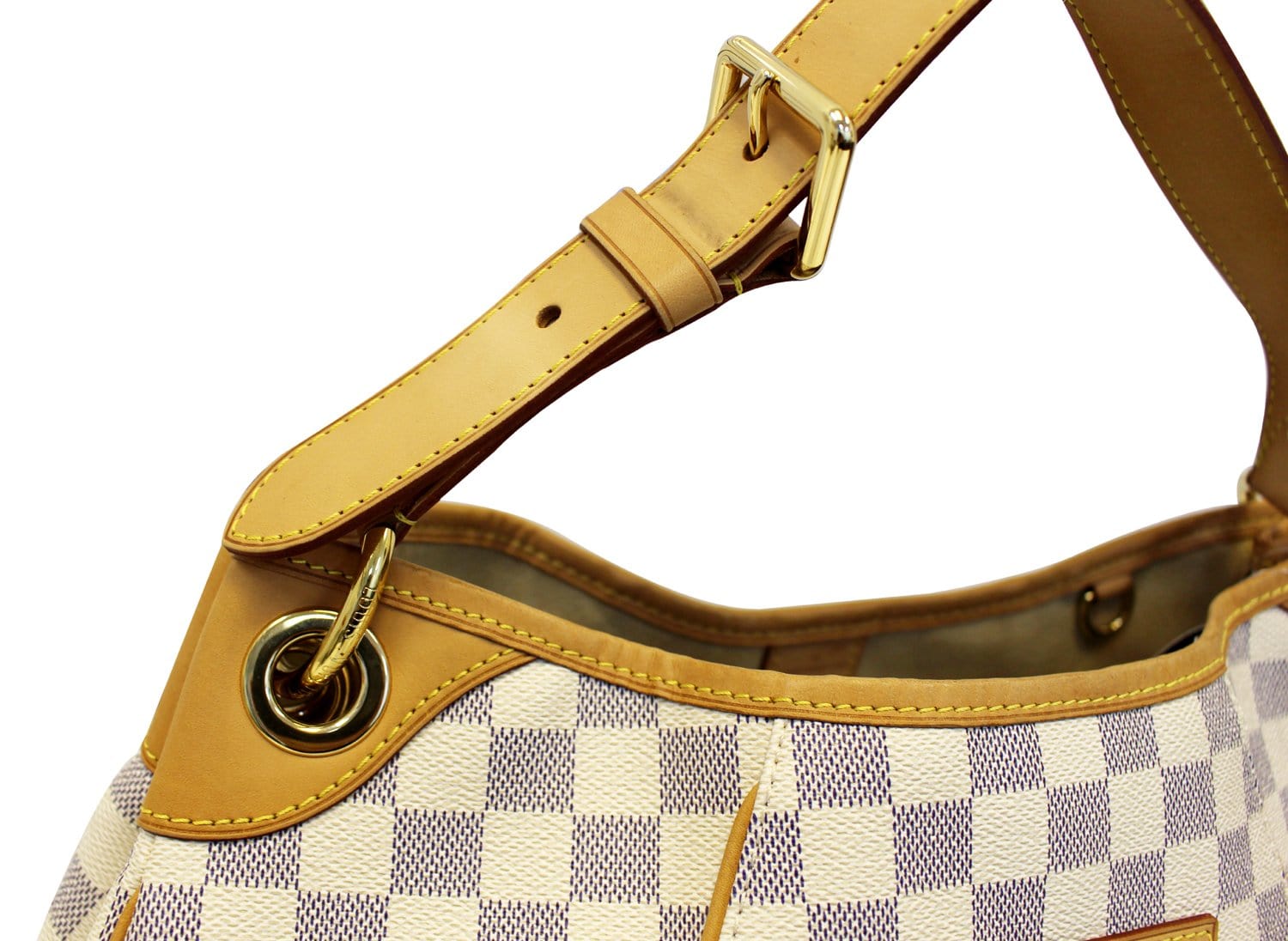 LOUIS VUITTON Louis Vuitton Galliera PM Shoulder Bag Hobo Damier Azur  Leather White