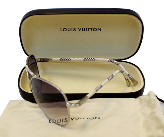 LOUIS VUITTON Monogram Petite Viola Pilote Aviator Sunglasses