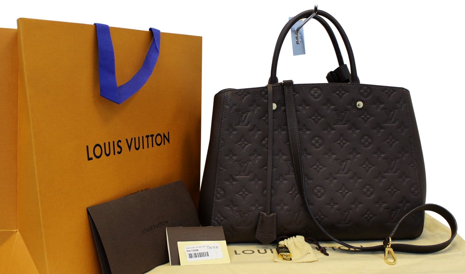 Louis Vuitton Black Monogram Empreinte Leather Montaigne GM Bag