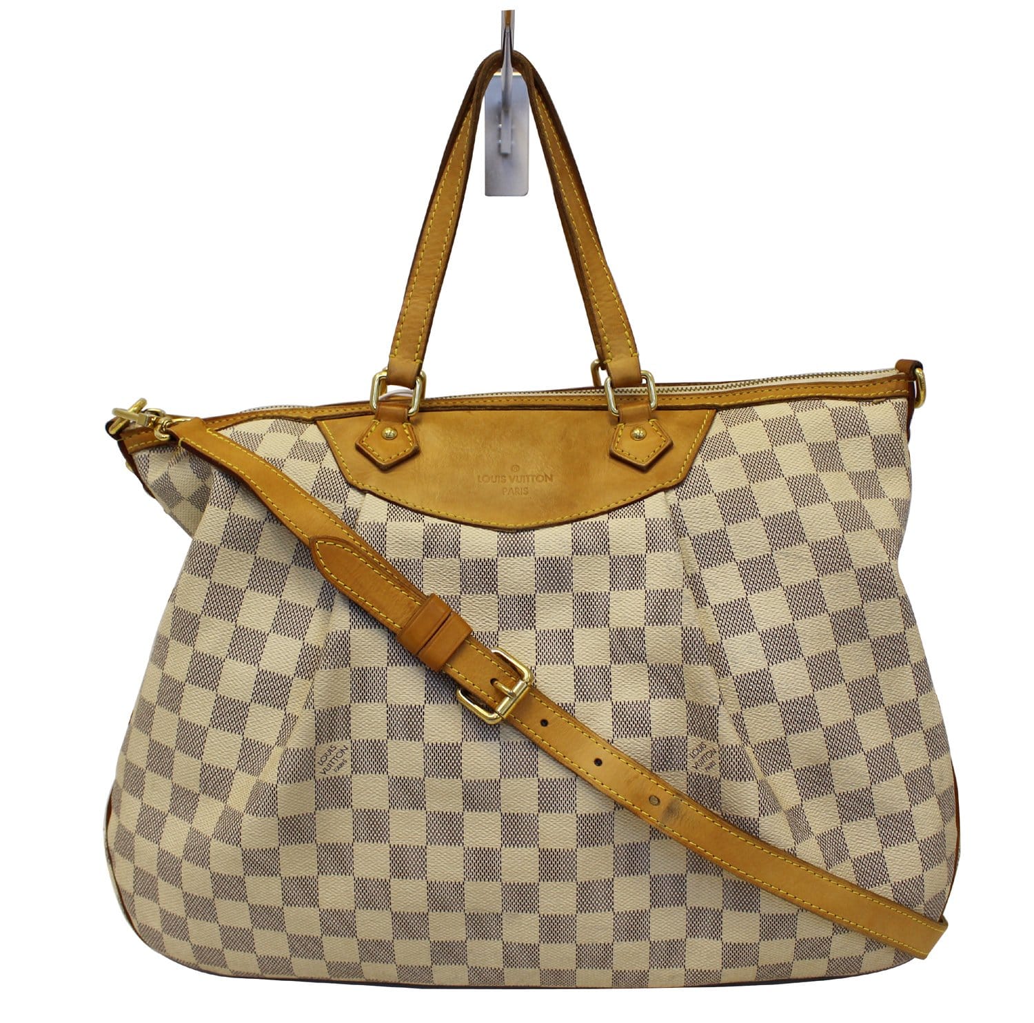 Louis Vuitton Siracusa GM Damier Azur Shoulder Handbag