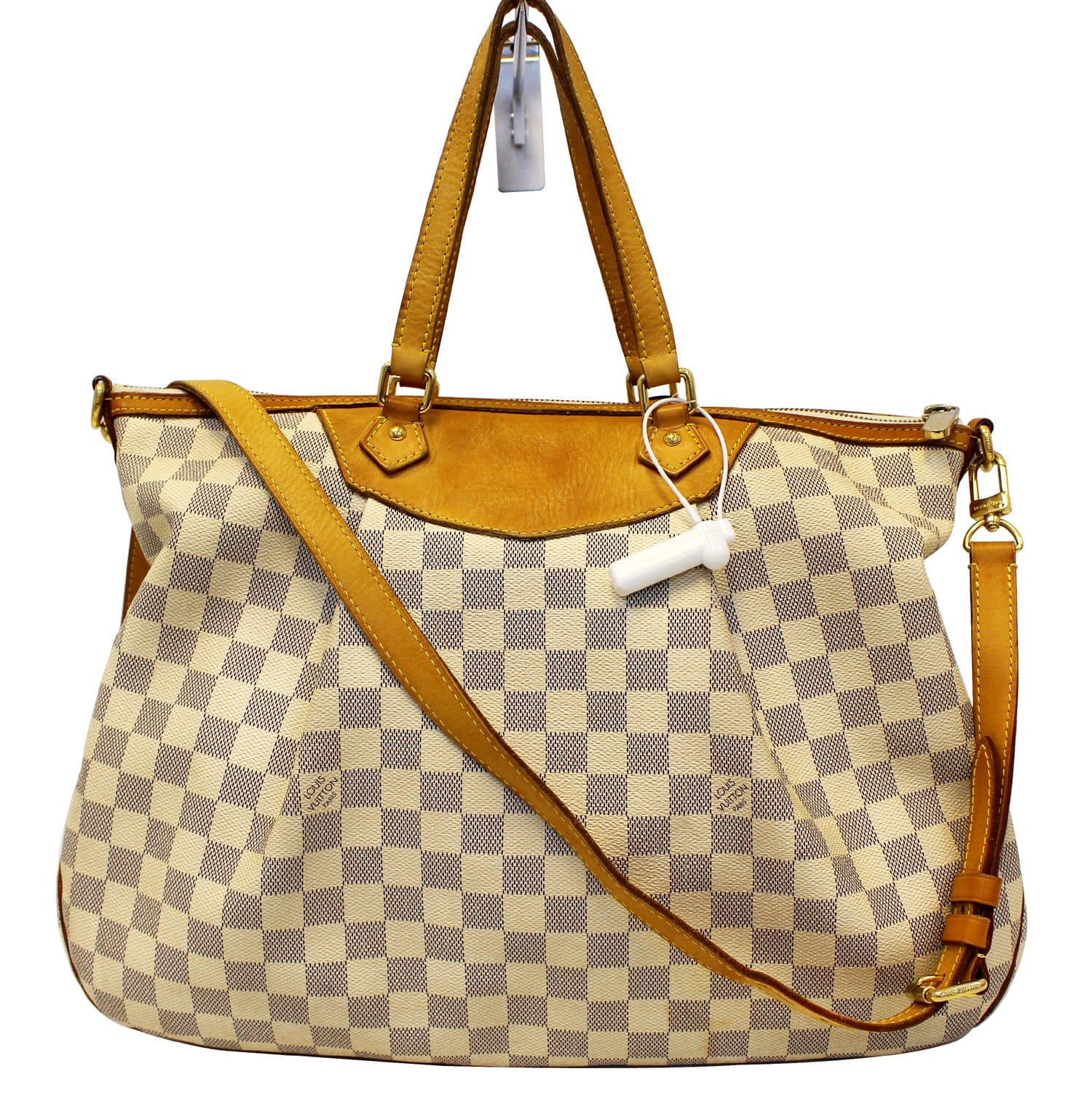 LOUIS VUITTON Damier Azur Siracusa GM Shoulder Handbag