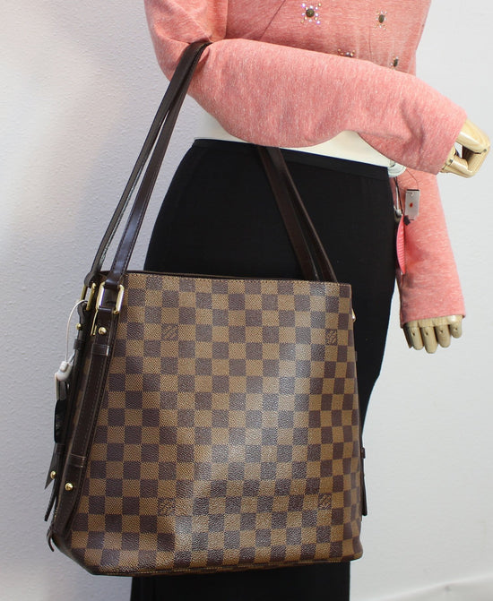 Brown Louis Vuitton Damier Ebene Cabas Rivington Tote Bag