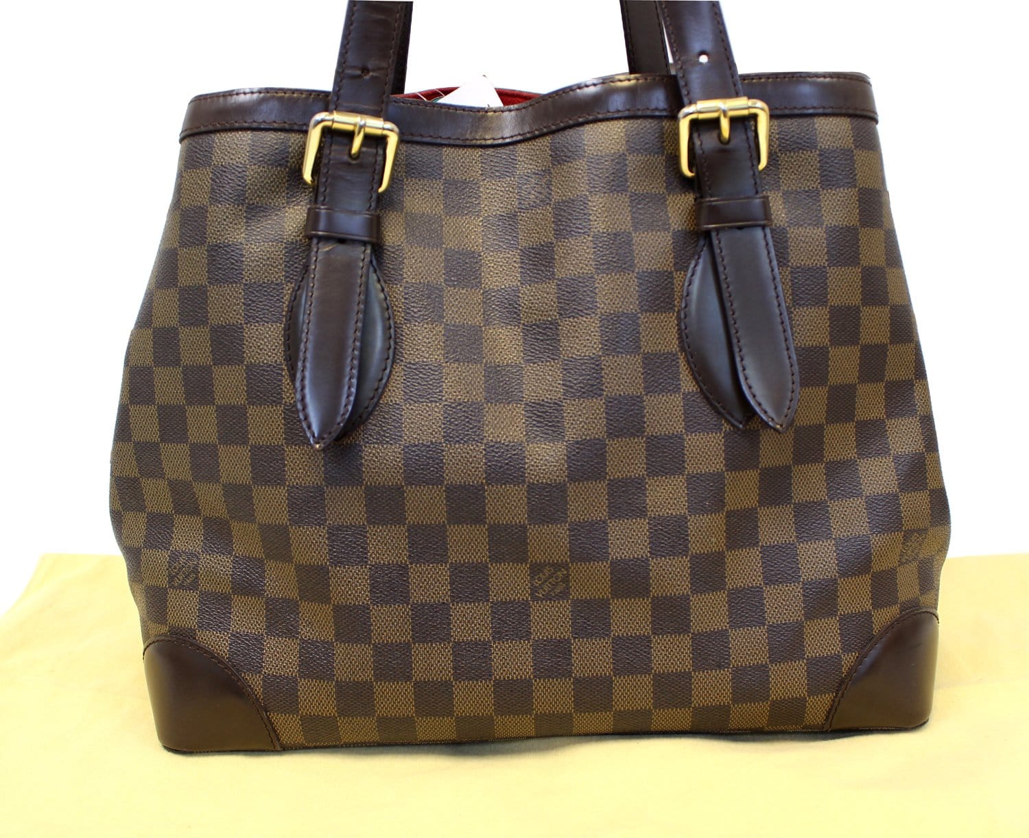 LOUIS VUITTON Damier Ebene Hampstead MM Shoulder Handbag