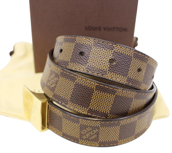 Leather belt Louis Vuitton Brown size 80 cm in Leather - 33385695