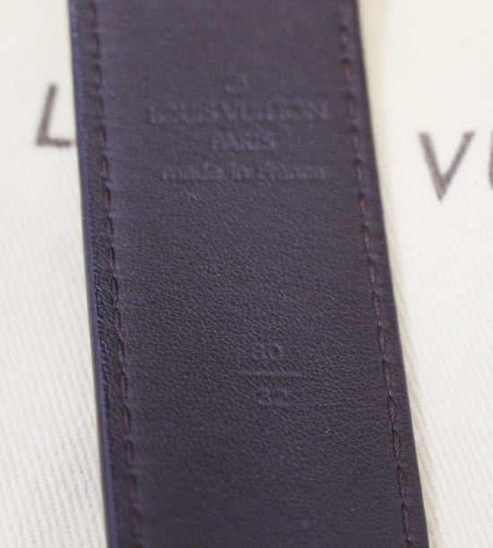 Leather belt Louis Vuitton Black size 80 cm in Leather - 27781822