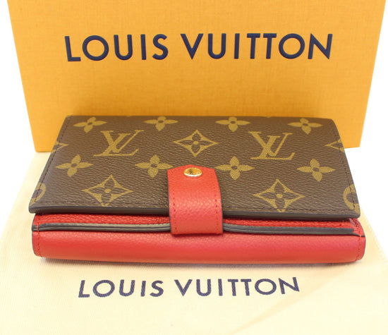 Auth LOUIS VUITTON Monogram Pallas Compact Wallet Cerise (Cherry