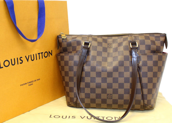 LOUIS VUITTON Damier Ebene Totally PM NM Shoulder Tote Bag