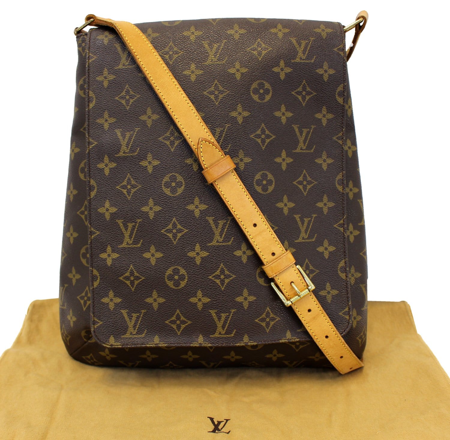 Authentic LOUIS VUITTON Musette Salsa GM Monogram Crossbody Shoulder B