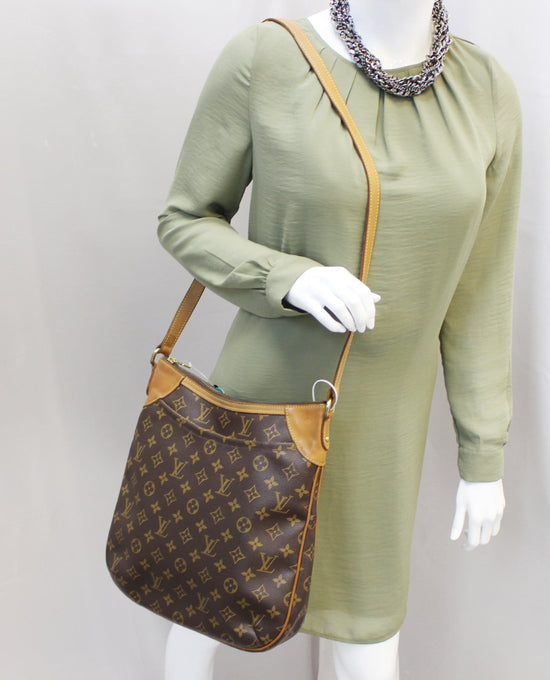 Louis+Vuitton+Odeon+Crossbody+MM+Grey+Leather for sale online