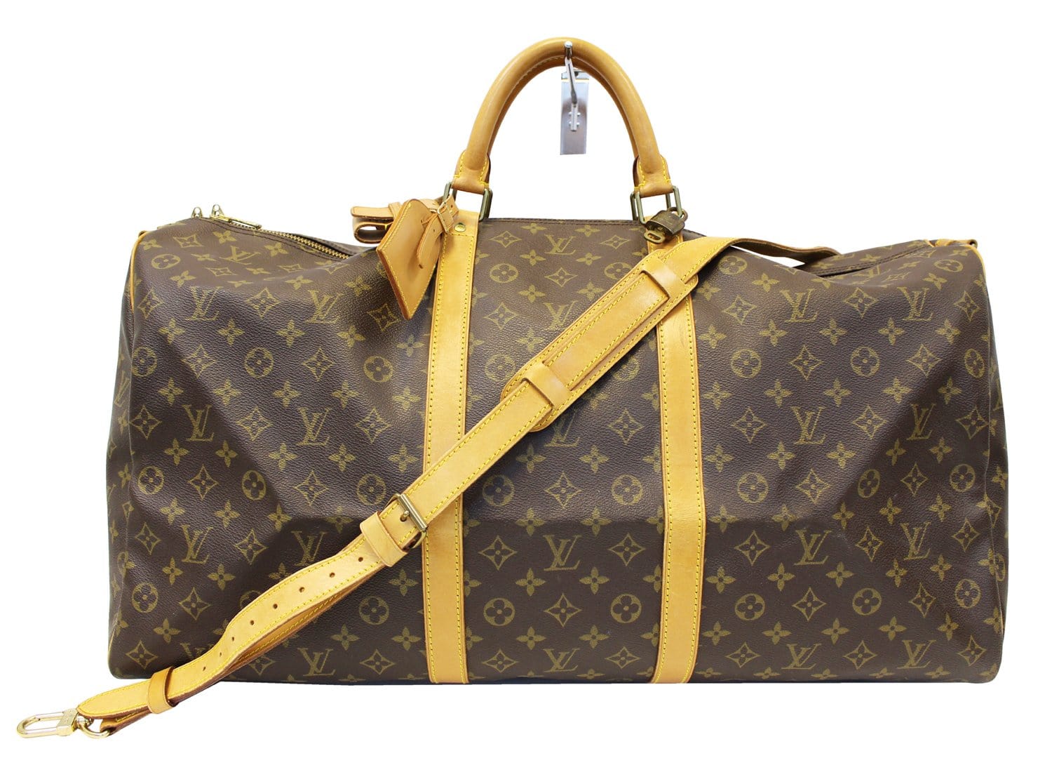 Louis Vuitton Brown Monogram Canvas Keepall 60 Travel Bag Louis