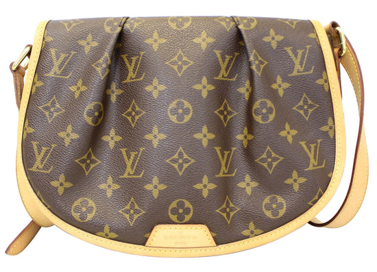 Louis Vuitton - Authenticated Menilmontant Handbag - Synthetic Brown for Women, Very Good Condition