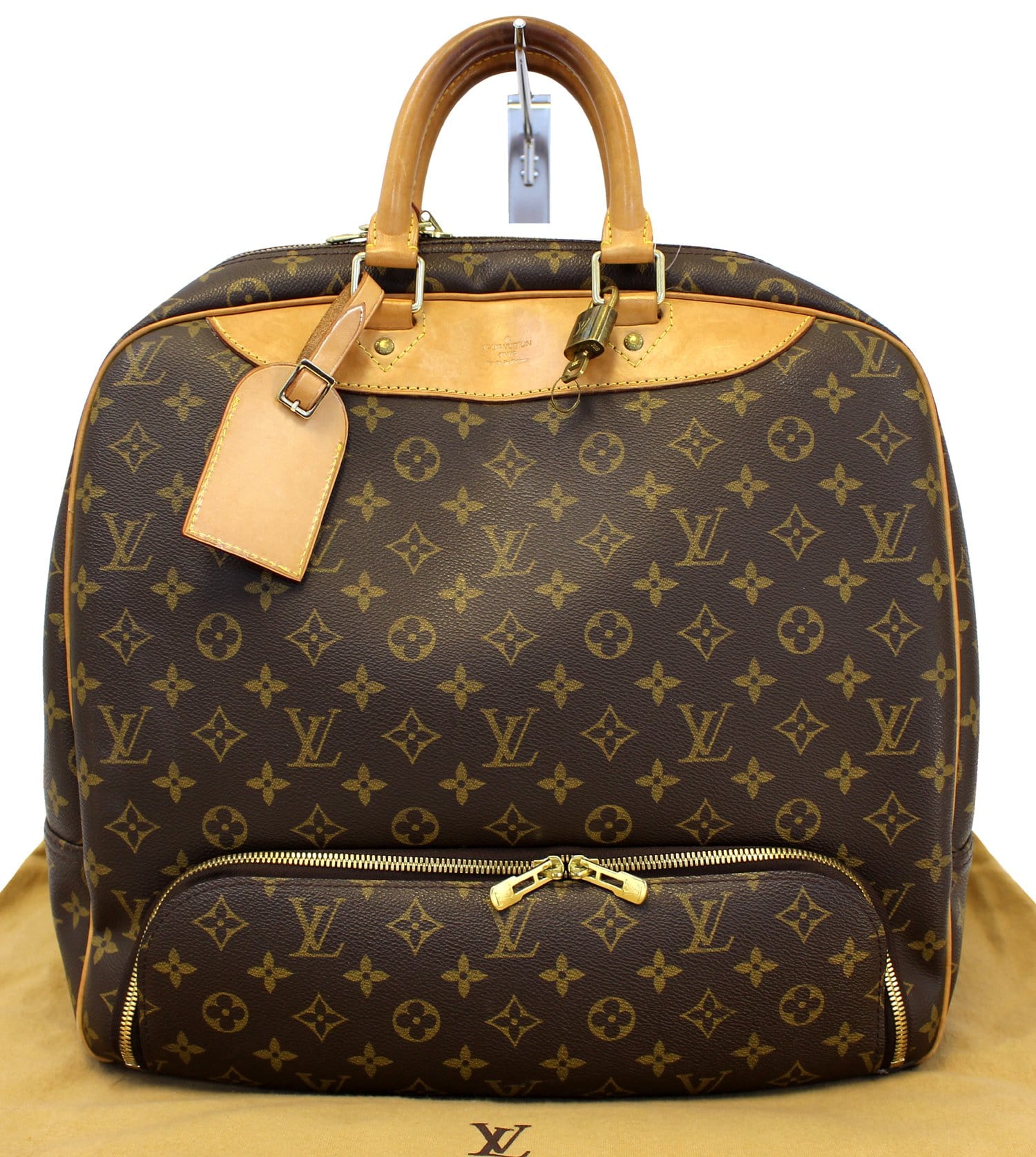 Authentic LOUIS VUITTON Monogram Evasion Brown Boston Travel Bag E3510