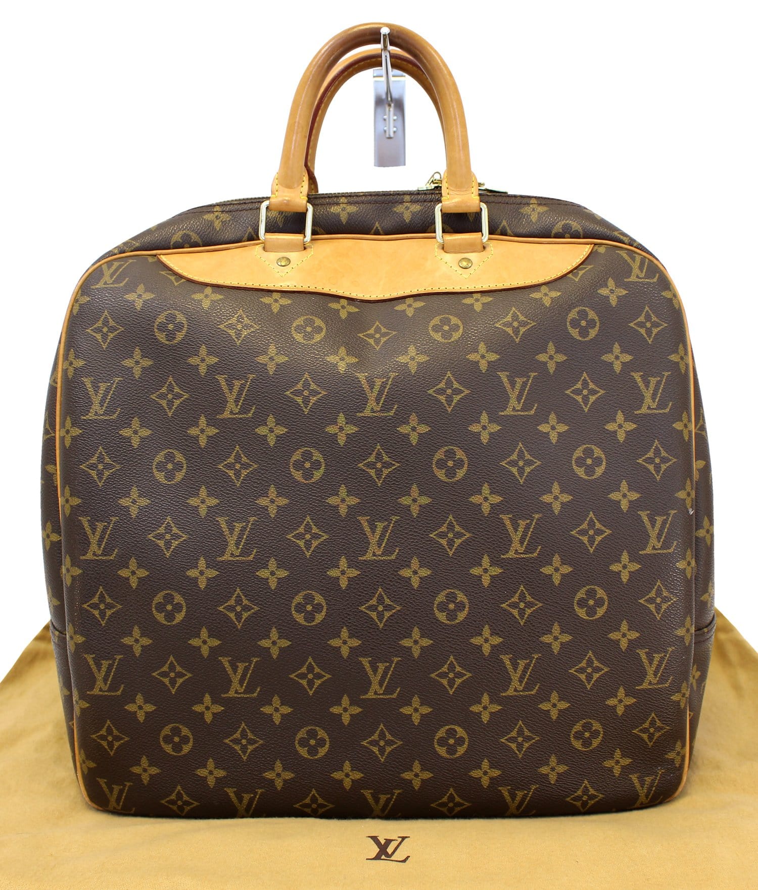 Authentic LOUIS VUITTON Monogram Evasion Brown Boston Travel Bag E3510