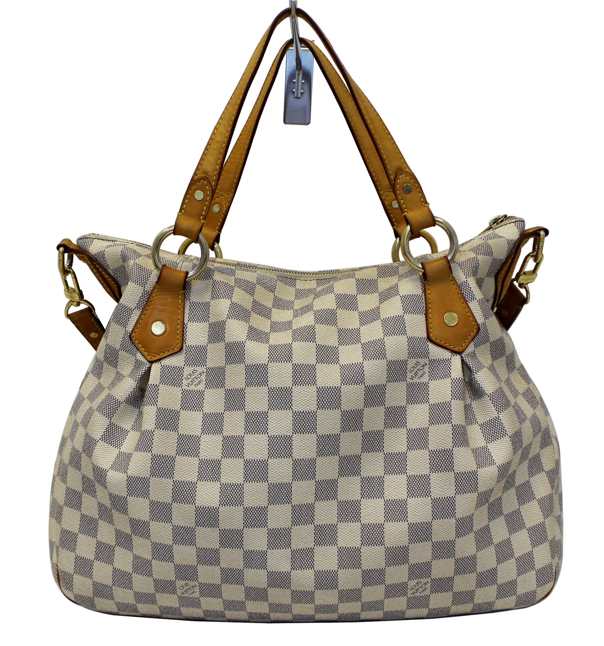 LOUIS VUITTON Damier Azur Evora MM Tote Shoulder Bag